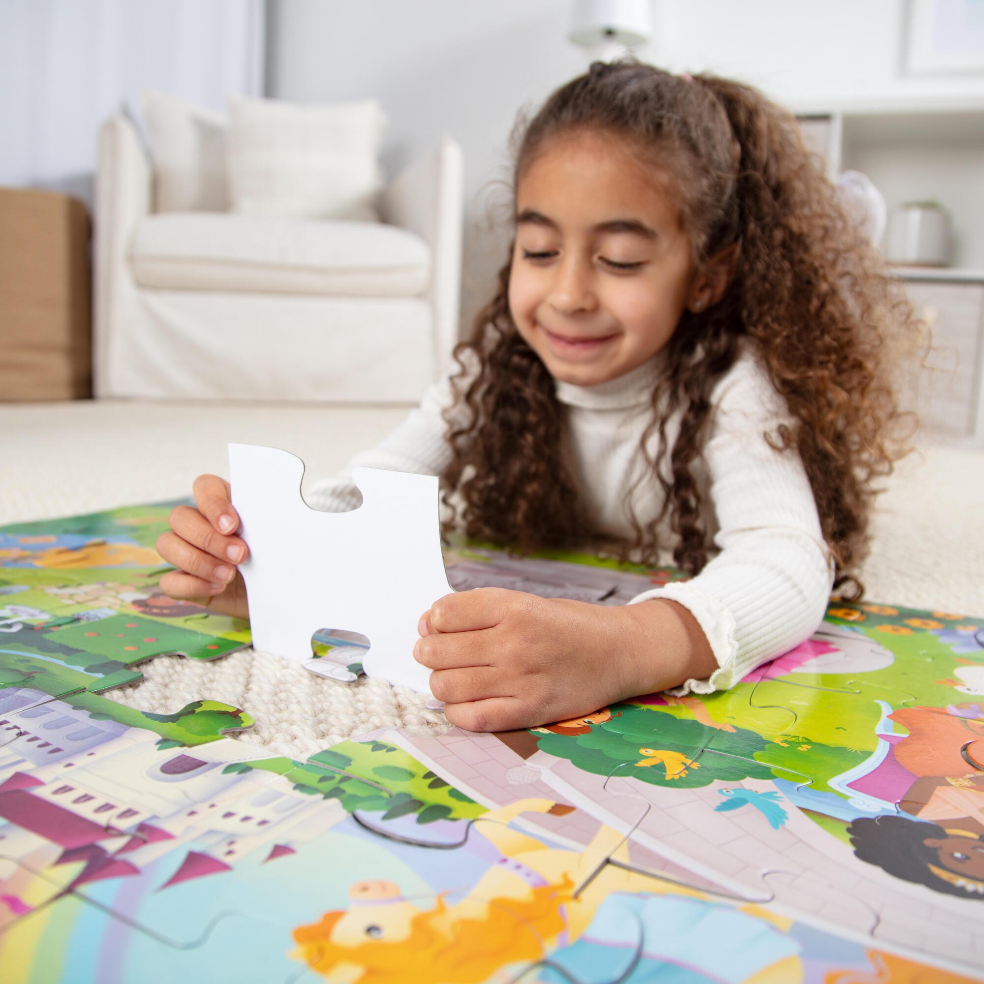 Melissa & Doug Fairy Tale Castle Floor Puzzle, 24 x 36 Inches, 48